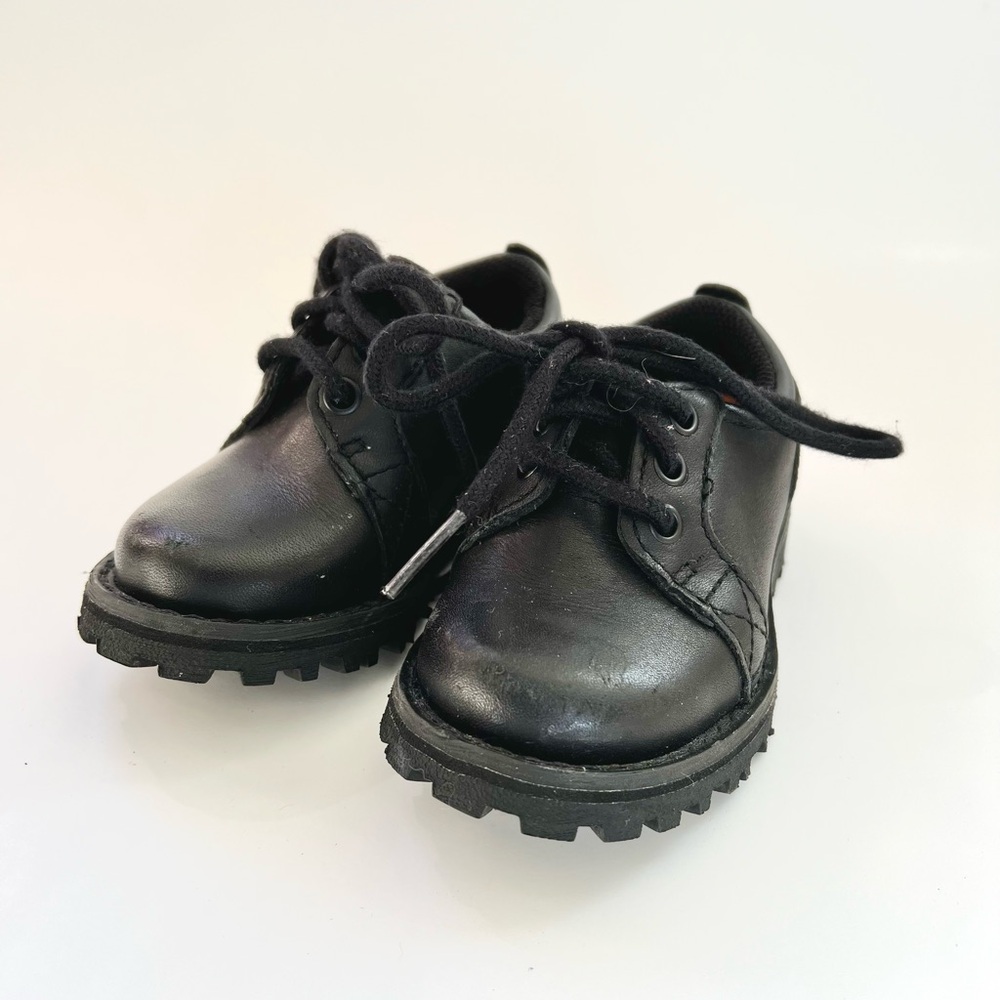 Timberland Black Leather Oxford Shoes toddler/baby